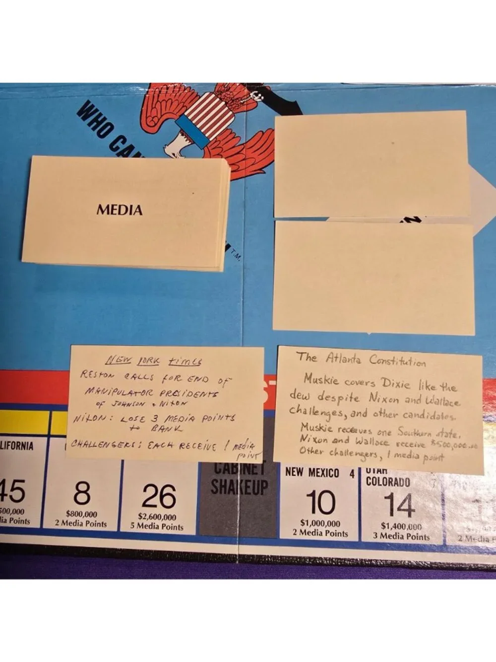 Who Can Beat Nixon? 1971 Vintage Political Strategy Board Game By Harrison-Blain
